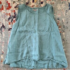 Flax Teal Tank Top